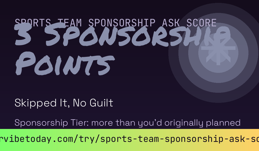 Sports Team Sponsorship Ask Score card preview