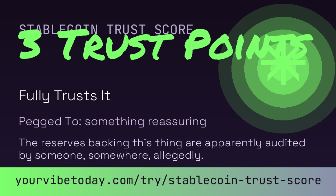 Stablecoin Trust Score card preview