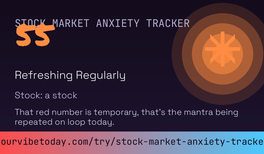 Stock Market Anxiety Tracker card preview