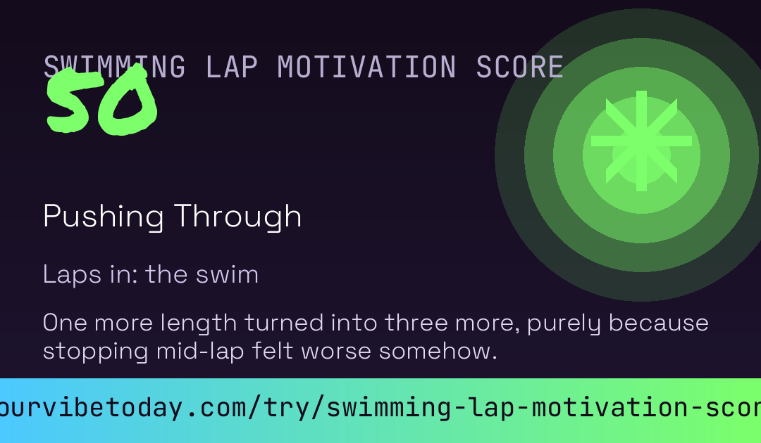 Swimming Lap Motivation Score card preview