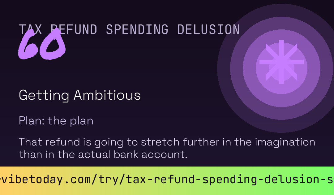 Tax Refund Spending Delusion Score card