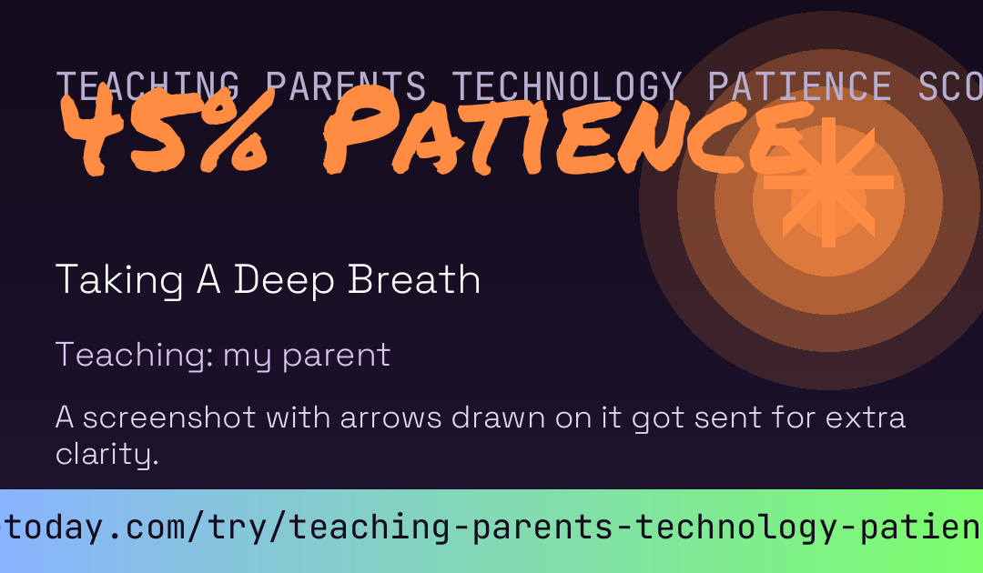 Teaching Parents Technology Patience Score card preview
