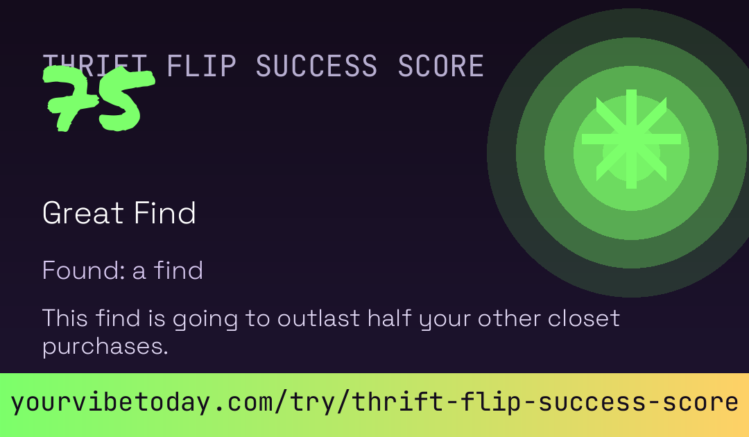 Thrift Flip Success Score card preview