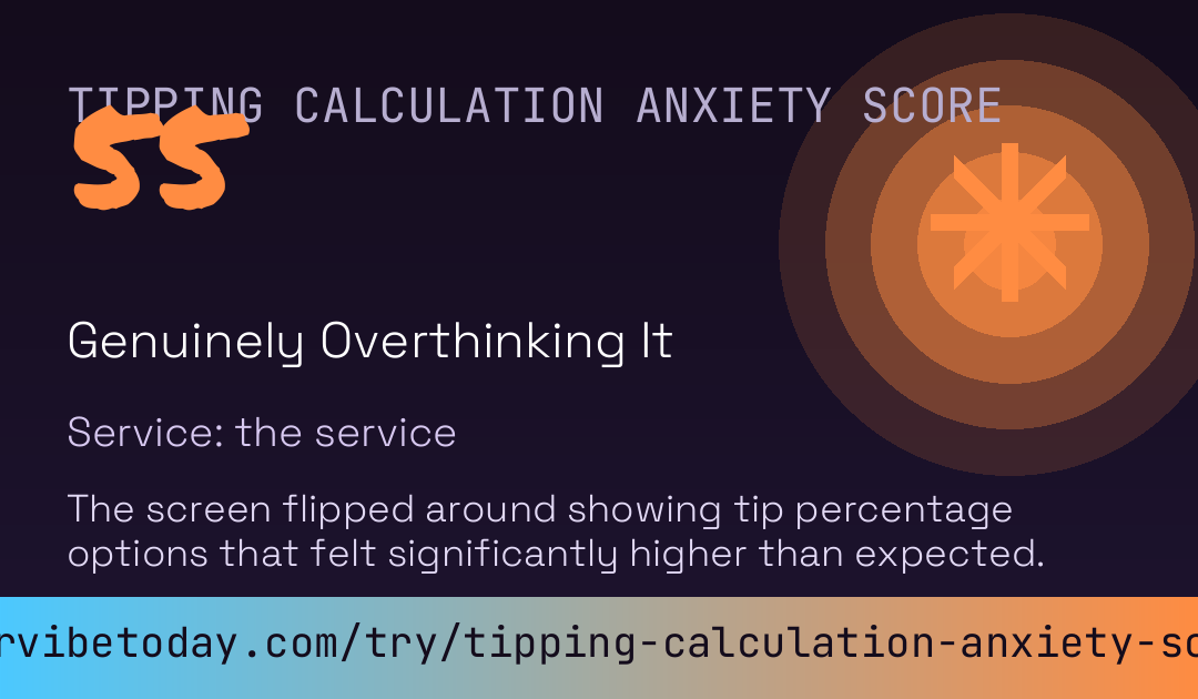 Tipping Calculation Anxiety Score card preview