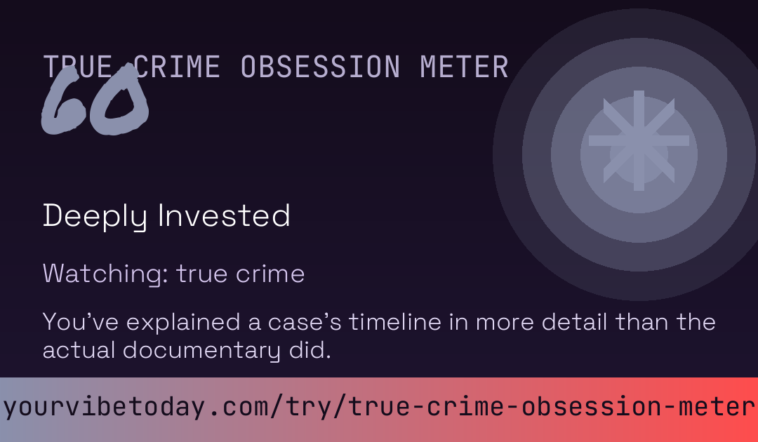 True Crime Obsession Meter card preview