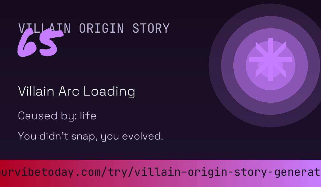 Villain Origin Story Generator card preview