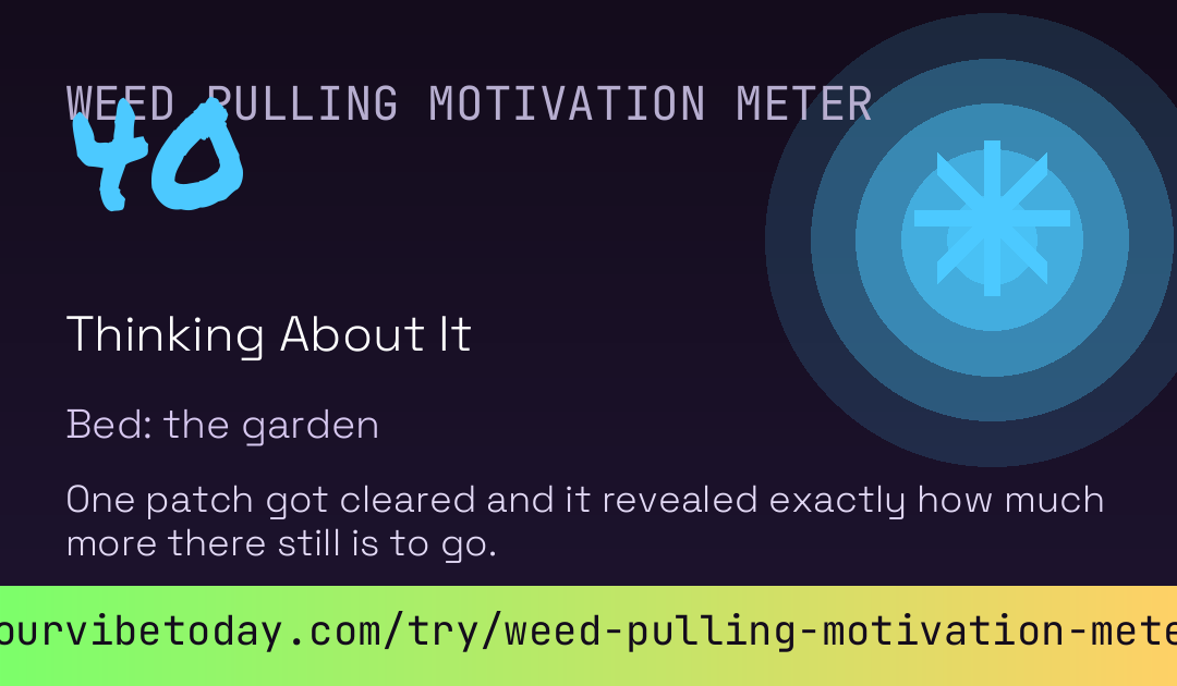 Weed Pulling Motivation Meter card preview