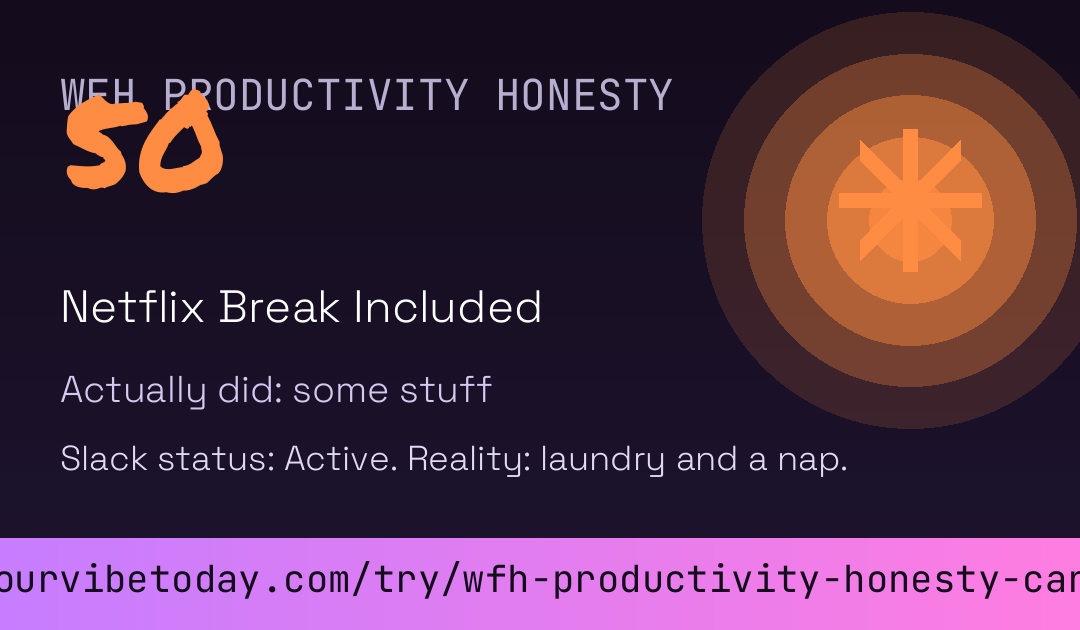 WFH Productivity Honesty Card card preview