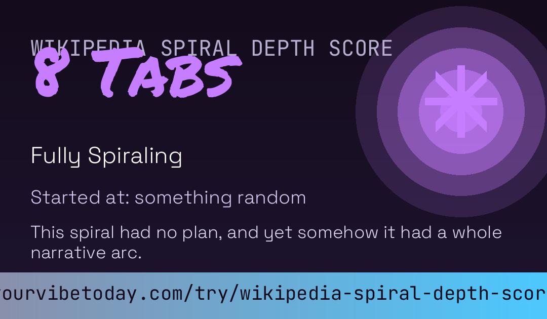 Wikipedia Spiral Depth Score card preview
