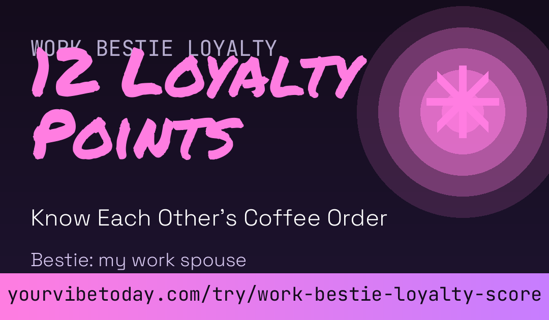 Work Bestie Loyalty Score card preview